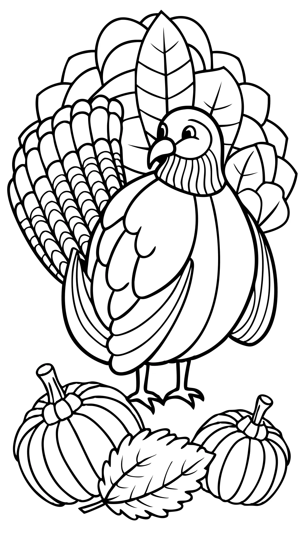 coloring page of a turkey